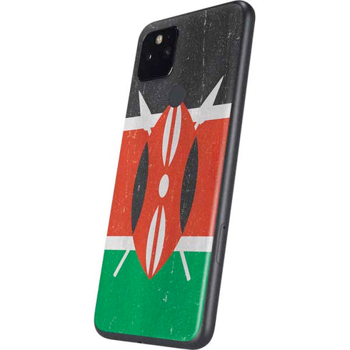 Kenya Flag Distressed Google Pixel 5 Skin
